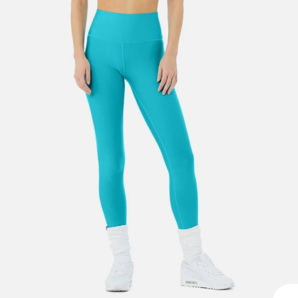 Alo HIGH-WAIST AIRLIFT LEGGING - BRIGHT AQUA